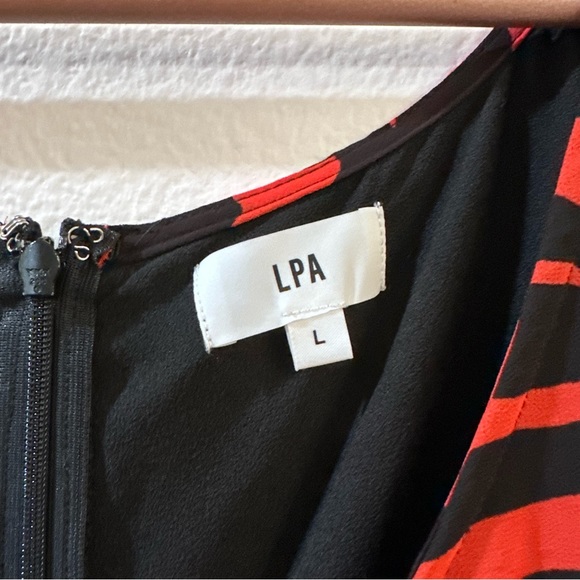 LPA Magda Dress in Zebra Print Red Black Size Large - Picture 12 of 13